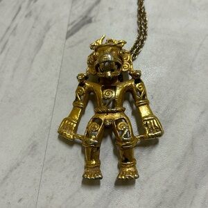 Vintage Hattie Carnegie Vintage Aztec Warrior Brooch Pin Pendent